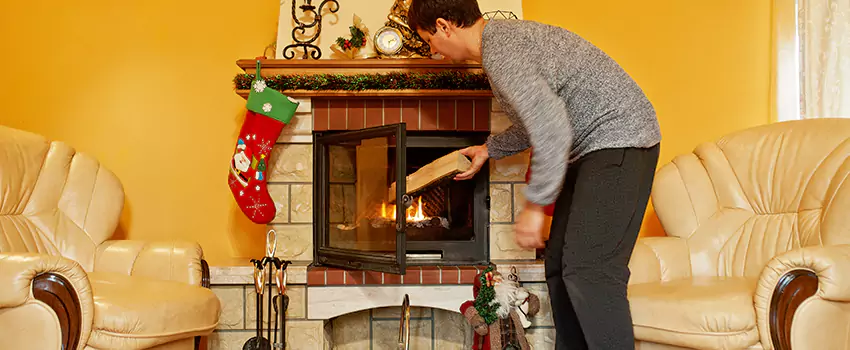 Rusted Metal Fireplace Restoration in Odessa, Texas